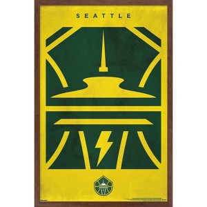 Trends International WNBA Seattle Storm - Logo 25 Framed Wall Poster Prints - 1 of 4