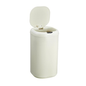 8 Gallon Garbage Can, Touch Free High-Capacity Bin, Stainless Steel Waste Bin, Round Sensor Garbage Bin, for Bedroom, Office, Kitchen - 1 of 4