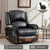 KWPZQEB Manual Recliner Chair, Big Mans Recliner Chairs for Adults with Heat Massage, Vintage Glider Recliner w/ Rocker&Swivel for Living Room - 4 of 4