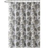 Kate Aurora Shabby Chic Yellow & Gray Floral Paisley Fabric Shower Curtain - 72 in. x 72 in. - 2 of 2