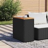 vidaXL Garden Side Table Black and Brown - 3 of 4