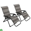Camping ChairFoldable Patio Rattan Recliner 26" Wide Seat Lounger Sun LoungerSupport 330 LBS - 2 of 4
