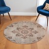 Beige Rust And Teal Medallion Area Rug - 2 of 4
