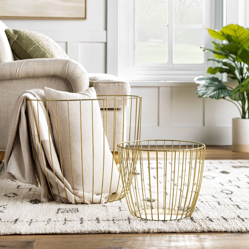 Large Metal Wire Basket Gold - Threshold&#8482;, 3 of 6