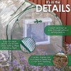 Garden Elements Indoor/Outdoor Metal Frame, Plastic Covered Cloche Round Tunnel Greenhouse with Mesh Vents, White, Mini, 47” - 3 of 4