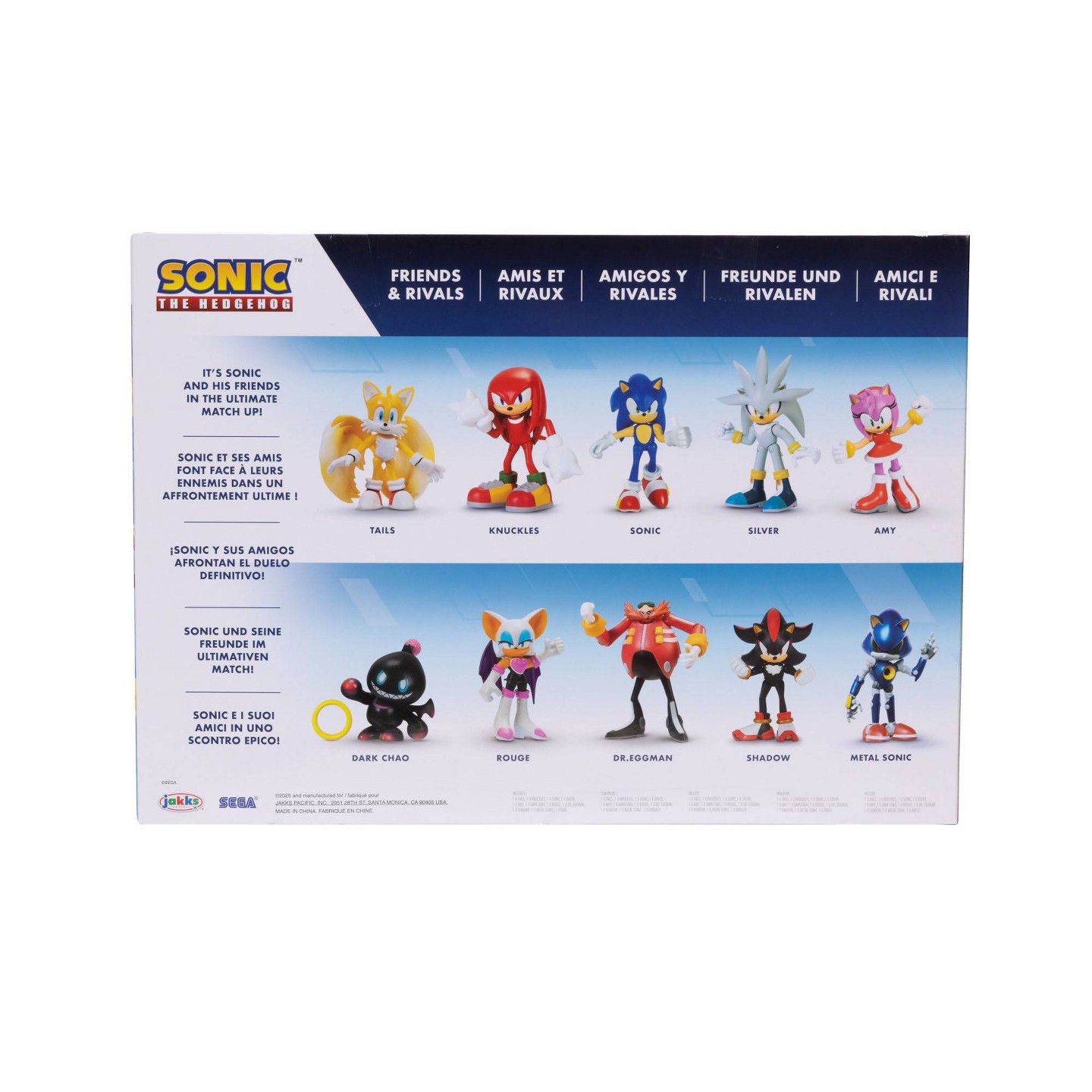 Детские фигурки Sonic the Hedgehog Friends and Rivals 2.5” Action Figures 10 Pack — фото 5