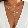 Layered Butterfly Necklace Set for Women Trendy Stars Moon Cross Pearl Heart Gold Chain Adjustable Stackable Gold Choker Necklace Dainty Jewelry - 2 of 4