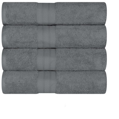 Cotton Solid Highly-Absorbent 4-Piece Bath Towel Set by Blue Nile Mills