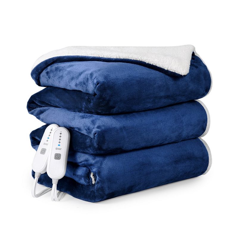 Whizmax Heated Blanket Electric, Soft Thickened Flannel Fast Heating Blanket, 1 of 5