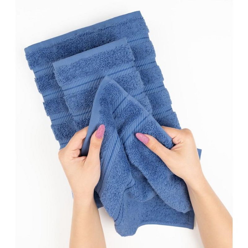 American Soft Linen Luxury 6 Piece Towel Set, 100% Cotton Soft Absorbent Bath Towels for Bathroom, 5 of 10