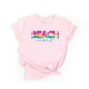Simply Sage Market Women's Beach Vibes Colorful Palm Trees Short Sleeve Graphic Tee - 1 of 3