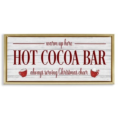 Stupell Industries Hot Cocoa Bar Winter Beverage, 25" x 11"