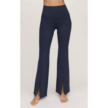 Yogalicious Womens Lux Laila Wide Leg Flare Pants - Black - Medium : Target