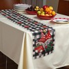 Unique Bargains Christmas Table Runner Red Green Black 72"x13" 1 Pc - 2 of 4