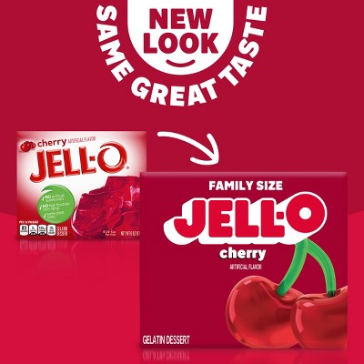 Family Size Cherry Artificial Flavor Gelatin Dessert Mix - 6 oz