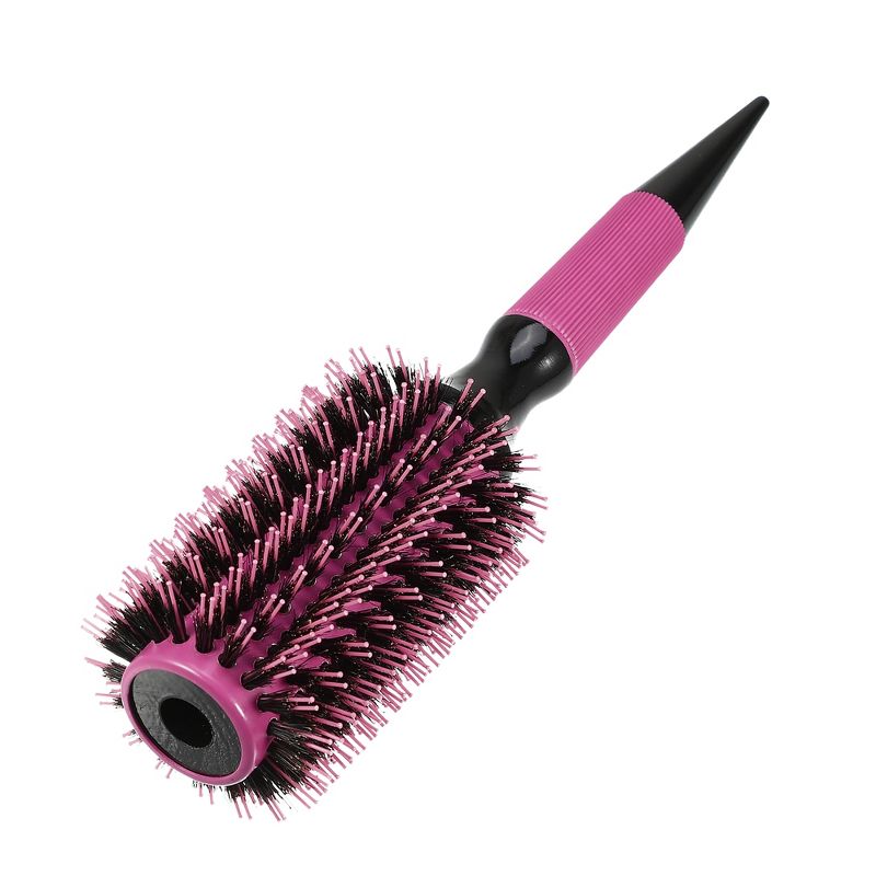 Unique Bargains Nylon Bristle Pins Round Hair Brush Pink 10.04"x2.56" 1 Pc, 1 of 7