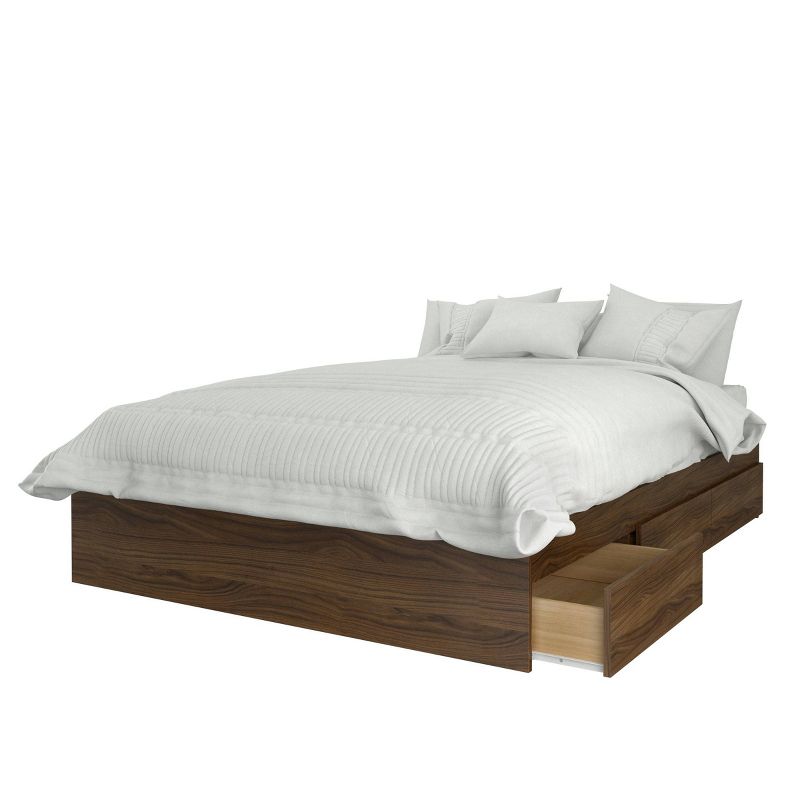 Mystic Storage Bed with Headboard Walnut - Nexera, 3 of 7