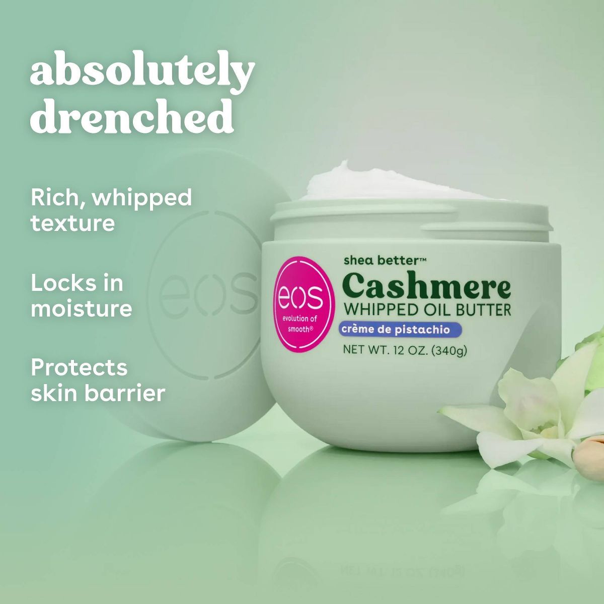 eos Cashmere Whipped Oil Body Butter - Crème de Pistachio - 12oz - thumbnail 4