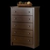 5 Drawer Dresser Brown Fremont - Prepac - image 4 of 4