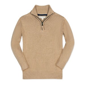 Hope & Henry Boys' Organic Long Sleeve Half Zip Pullover Sweater, Kids - 1 of 4