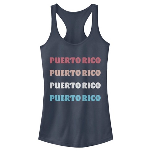 Juniors Womens Lost Gods Puerto Rico Stack Racerback Tank Top - image 1 of 4