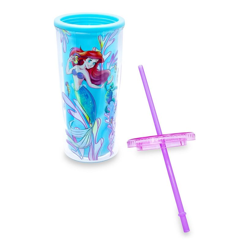 Silver Buffalo Disney The Little Mermaid Ariel and Friends Color-Changing Plastic Tumbler, 3 of 7