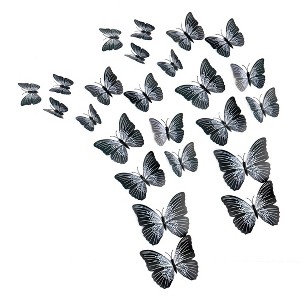 Unique Bargains Removable DIY Art Decoration PVC Wall Stickers 24 Pcs - 1 of 4