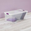 Sterilite 110qt Clear View Storage Bin with Latch Purple - 4 of 4
