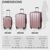 KTMBDW Luggage Set of 3 Hardside Suitcase Sets with TSA Lock, 4 Spinner Wheels, ABS Lightweight Trolley Travel Case for Business Trip,Smoky (20/24/28) - 3 of 4