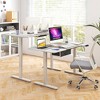 Costway Electric Standing Desk 55'' x 28'' Height Adjustable Sit Stand with USB Charging Port Natural/Black/Grey/Brown/White - 4 of 4