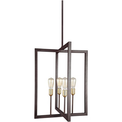Generation Lighting Finnegan 21" New Bronze Open Rectangle Pendant