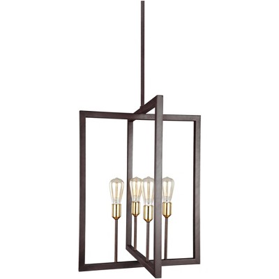 Feiss Finnegan 21" Wide New Bronze 4-Light Chandelier