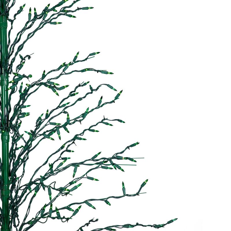Northlight 6' Prelit Artificial Christmas Tree White Lighted Cascade Twig Outdoor Decoration - Green Lights, 3 of 8