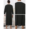 Lars Amadeus Men's Contrast Color Banded Collar Long Sleeves Nightshirt - 4 of 4