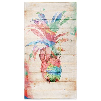 Laural Home Colorful Pineapple Beach Towel - Multicolored