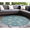 Liora Manne Carmel  Indoor/Outdoor Rug  Aqua.. - 3 of 4