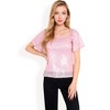 Anna-Kaci Women's Short Sleeve Square Neck Sequin Top for Special Occasions - 4 of 4