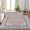 Vintage Washable Area Rug, Floral Medallion, Ultra Soft Accent Carpet for Living Room, Bedroom, Entryway, Non-Slip, Low-Pile - 4 of 4