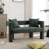 NicBex 51.2 Inch Loveseat,Modern Chenille Small Loveseat Sofa with 2 Pillows,Comfy Upholstered 2-Seater Couch for Living Room,Bedroom - 2 of 4