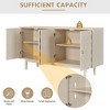 NicBex Buffet Cabinet with Convex Pattern Doors and 2 Silver Handle,Sideboard Cabinet with Storage,Storage Cabinet for Living Room - 4 of 4