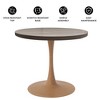 LeisureMod Bristol 27" Round Dining Table – MDF Top with Natural Wood Steel Pedestal Base, Modern Kitchen & Dining Room Accent Table for Small Spaces - 4 of 4