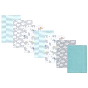Luvable Friends Hudson Baby Flannel Burp Cloths 7pk Set - 1 of 2