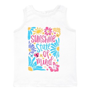 The Juniper Shop Boho Sunshine State Of Mind Flowers Toddler Tank - 1 of 4
