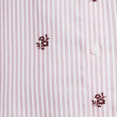 white/brown floral stripe