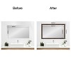Amanti Art Mirror Makeover Bathroom Mirror Frame Border Kit - Fully Assembled Peel and Stick Frame - Mirror NOT Included - Wildwood Brown Narrow Trim - 4 of 4