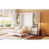 Full Size Murphy Bed with Closet, Drawers and Shelves - 3 of 4