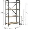 QingMoon 3-Tier Industrial-Style Bookshelf, Open Storage Rack, Display Stand with Metal Frame and Wooden Shelves for Office and Living Room - 4 of 4