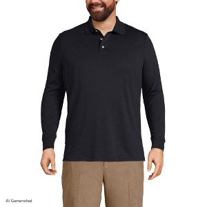 Lands' End Men's Long Sleeve Cotton Supima Polo Shirt : Target