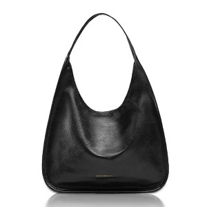 Generic Hobo Purse, PU Leather Shoulder Bag, Tote Handbag for Work and Travel (Black) - 1 of 4