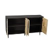 NicBex Elegant 4-Door Storage Cabinet with Carved Effect Decoration Doors for Living Room and Entryway - 4 of 4